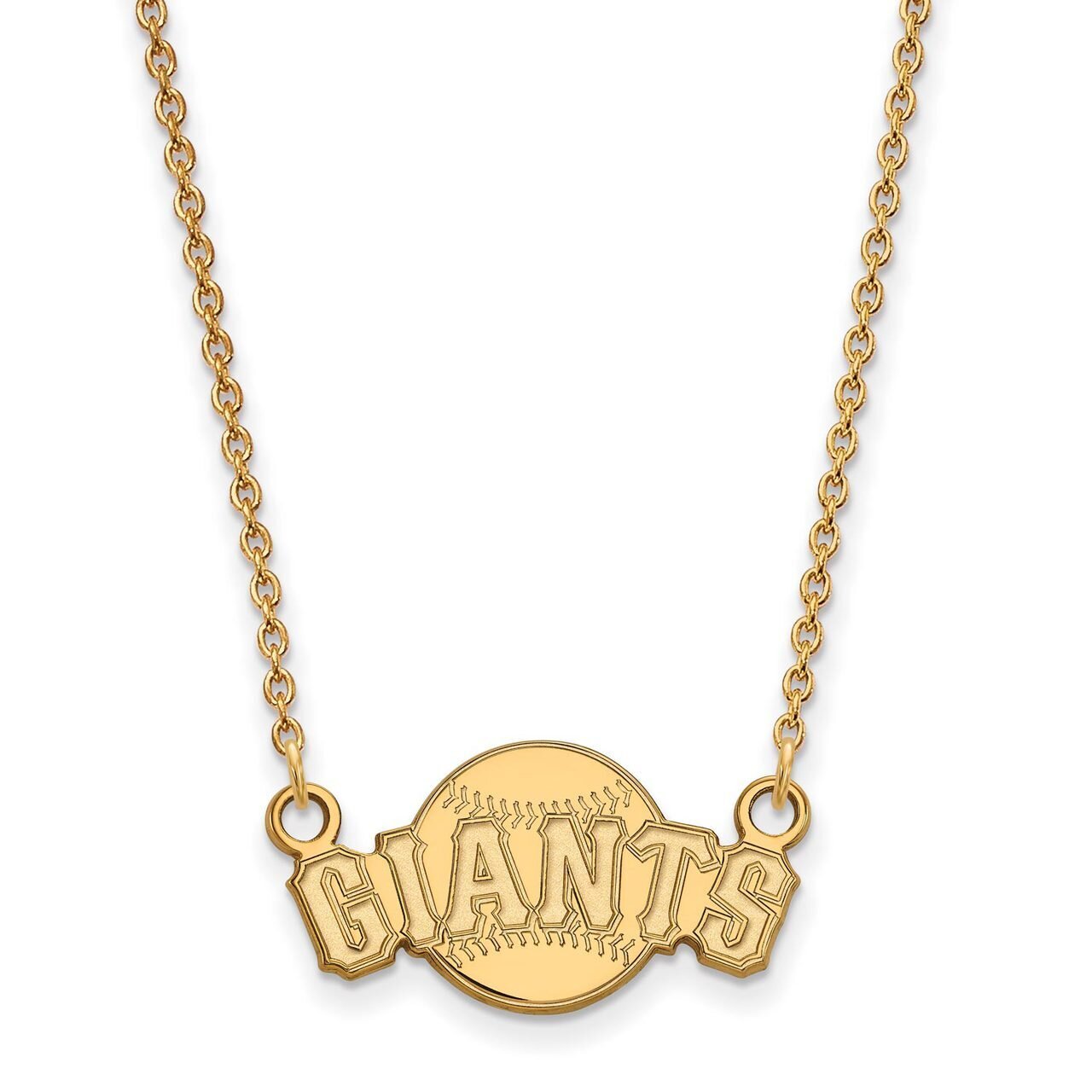 San Francisco Giants Small Pendant with Chain Necklace 10k Yellow Gold 1Y053GIT-18, MPN: 1Y053GIT-1…