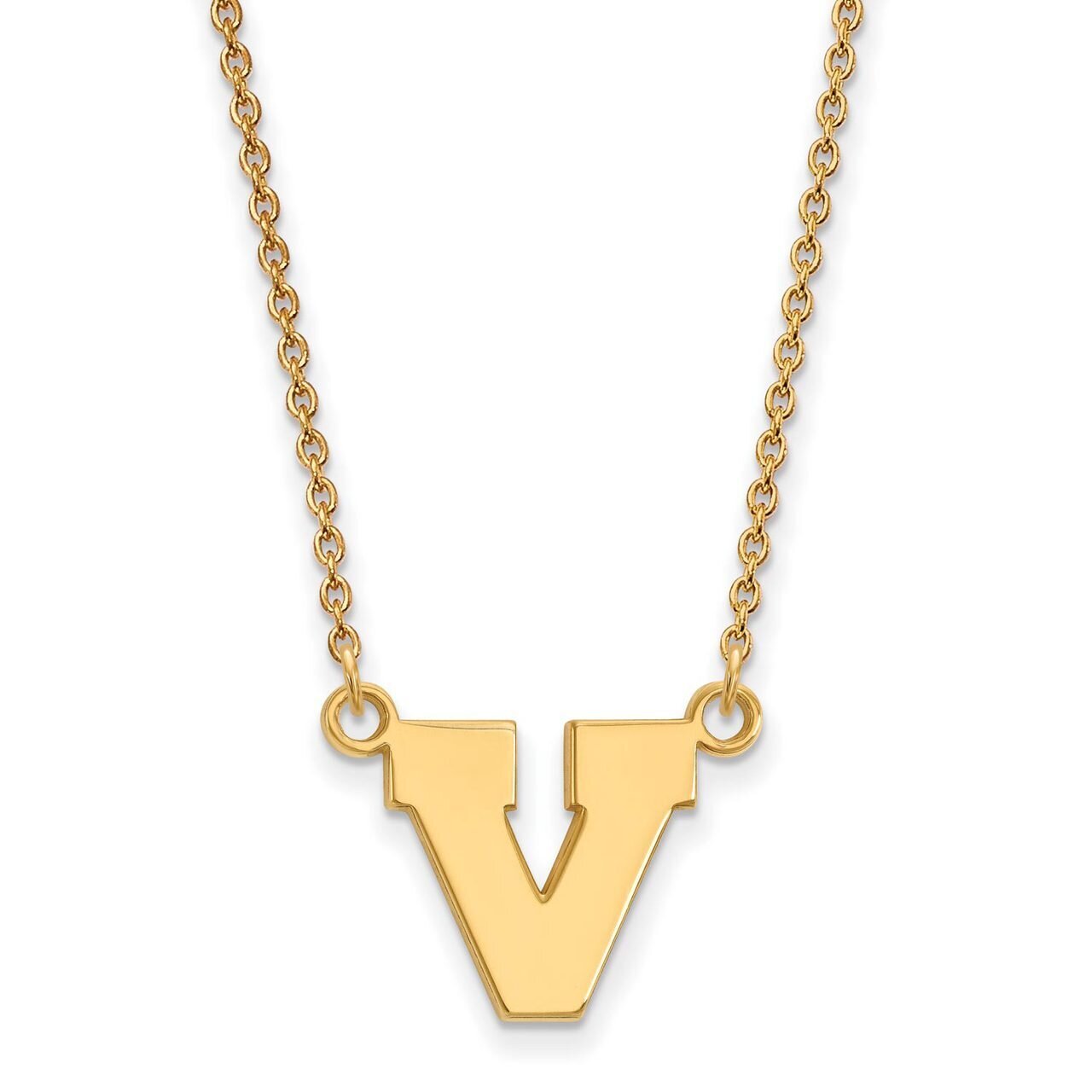 University of Virginia Small Pendant with Chain Necklace 10k Yellow Gold 1Y054UVA-18