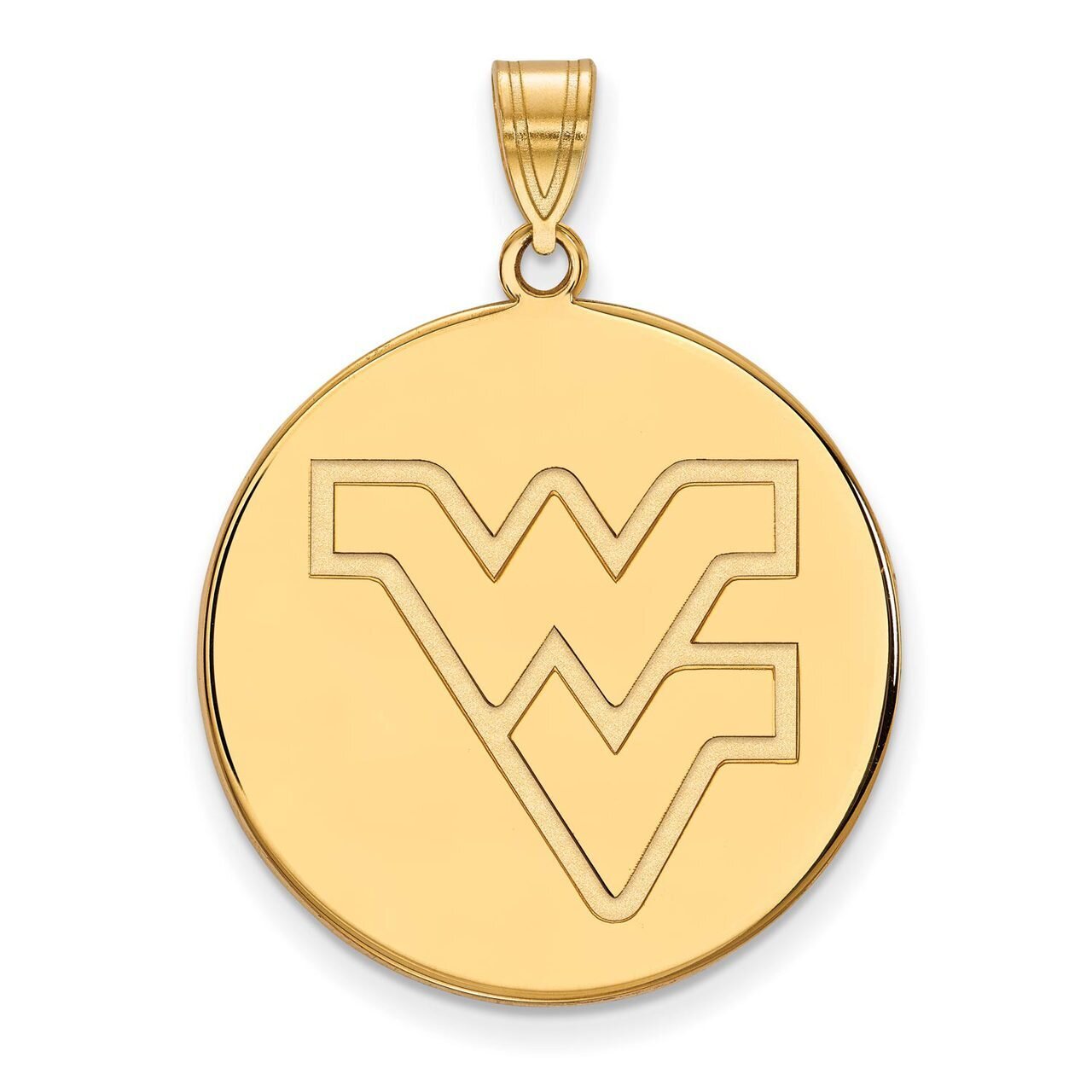 West Virginia University x-Large Disc Pendant 10k Yellow Gold 1Y054WVU, MPN: 1Y054WVU, 886774819877