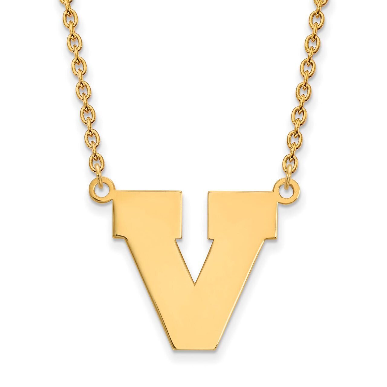 University of Virginia Large Pendant with Chain Necklace 10k Yellow Gold 1Y055UVA-18