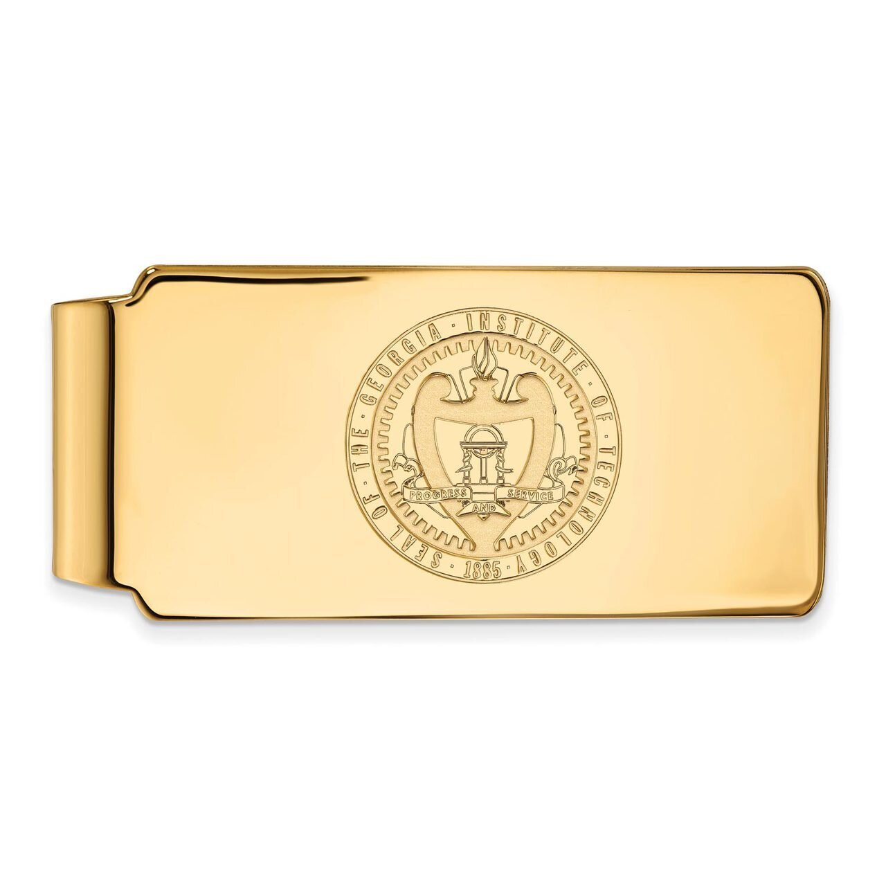 Georgia Institute of Technology Money Clip Crest 10k Yellow Gold 1Y059GT, MPN: 1Y059GT, 886774820484