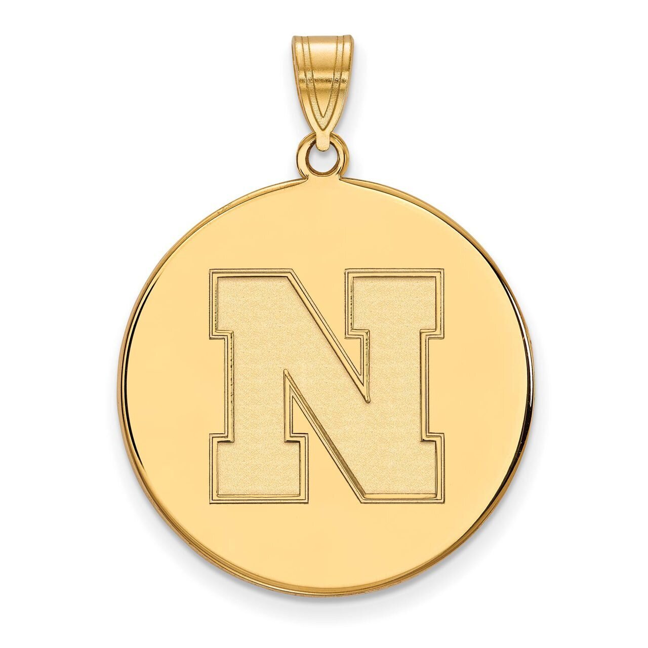 University of Nebraska x-Large Disc Pendant 10k Yellow Gold 1Y060UNE, MPN: 1Y060UNE, 886774820705