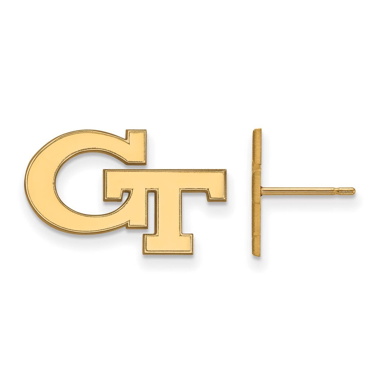 Georgia Institute of Technology Small Post Earring 10k Yellow Gold 1Y061GT