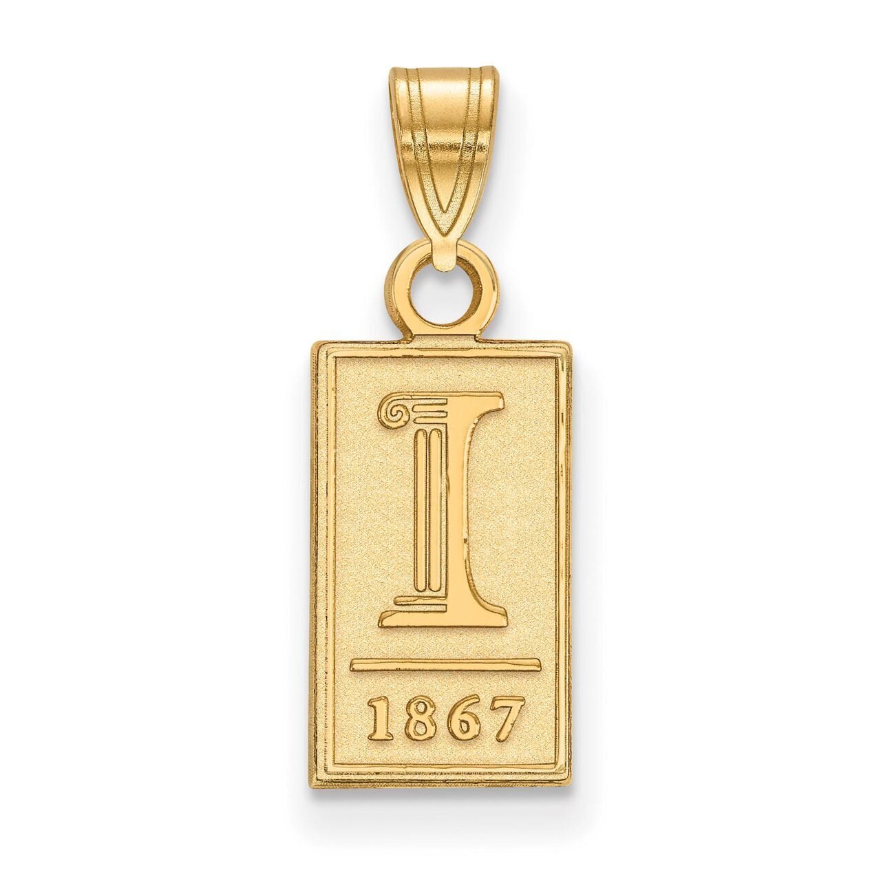 University of Illinois Small Pendant 10k Yellow Gold 1Y062UIL