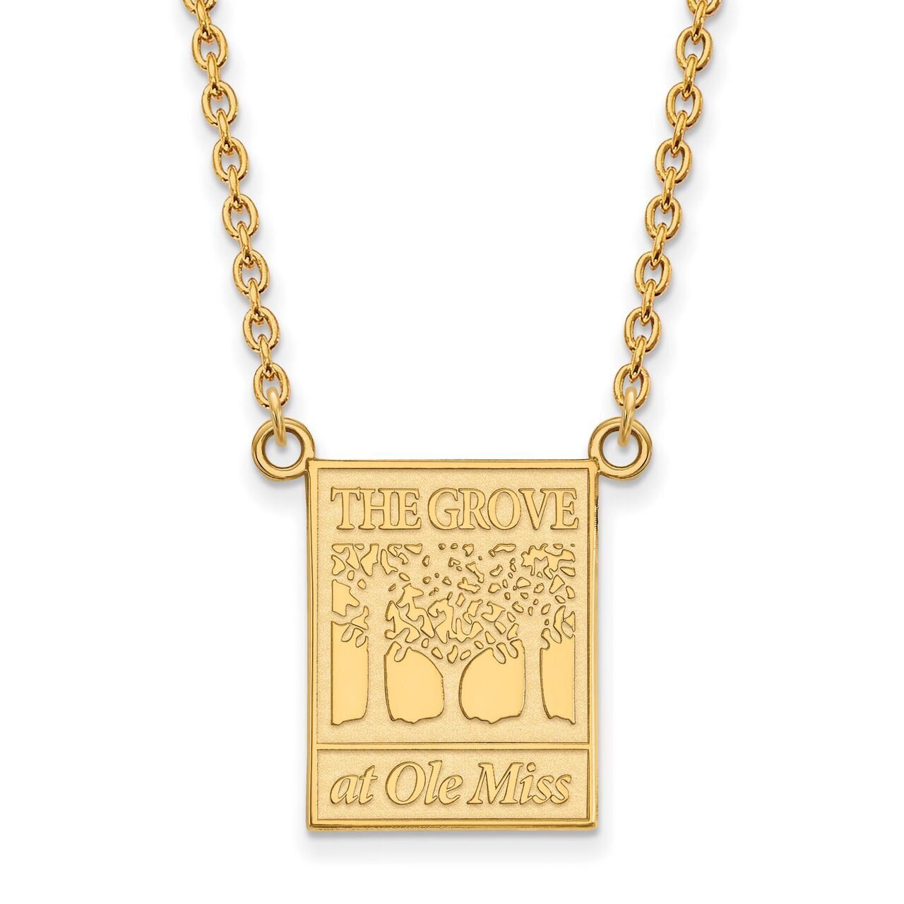 University of Mississippi Large Pendant with Chain Necklace 10k Yellow Gold 1Y065UMS-18, MPN: 1Y065…