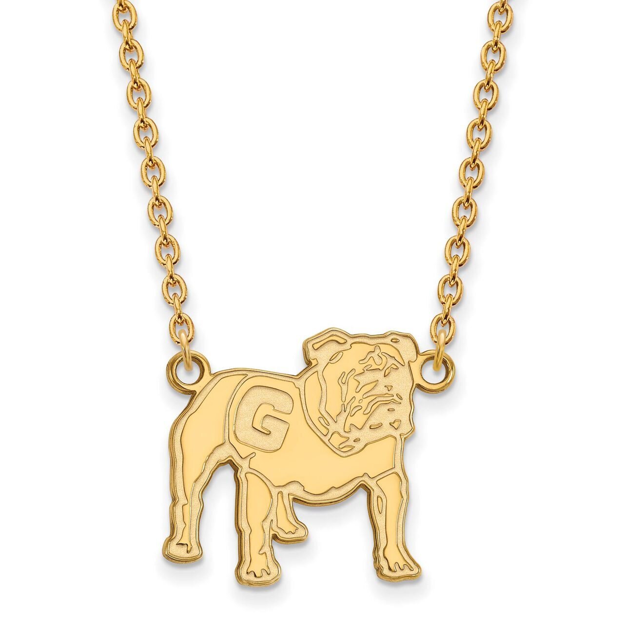 University of Georgia Large Pendant with Chain Necklace 10k Yellow Gold 1Y067UGA-18, MPN: 1Y067UGA-…