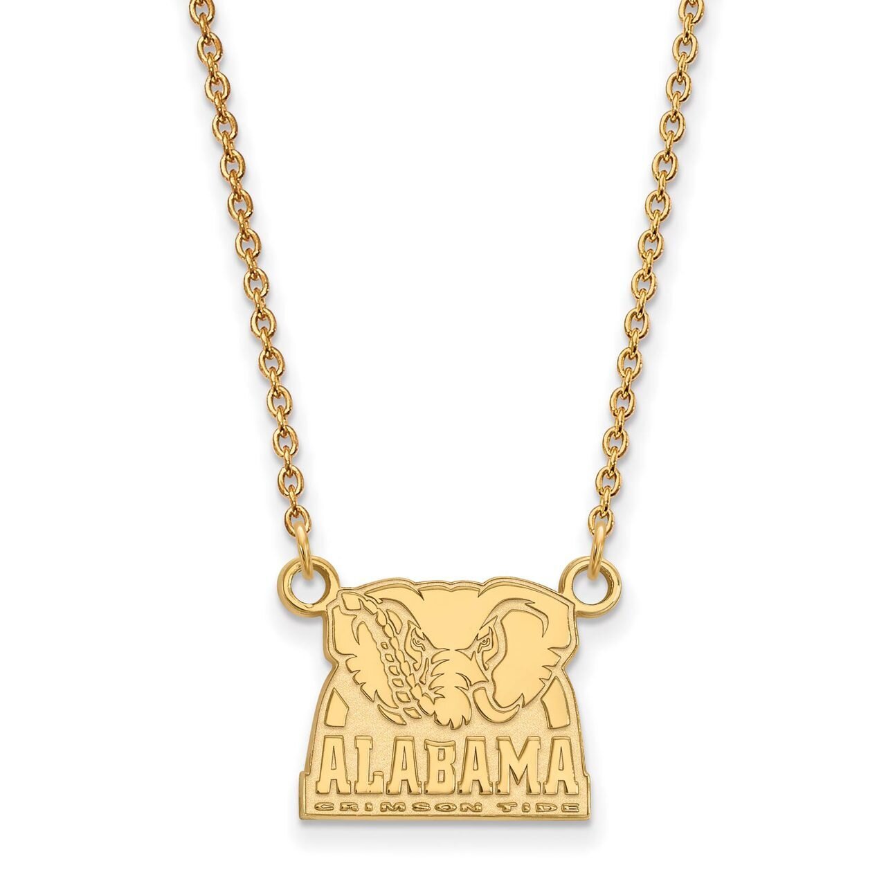 University of Alabama Small Pendant with Chain Necklace 10k Yellow Gold 1Y068UAL-18, MPN: 1Y068UAL-…