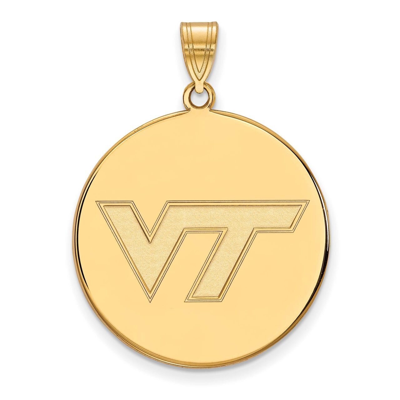 Virginia Tech x-Large Disc Pendant 10k Yellow Gold 1Y068VTE, MPN: 1Y068VTE, 886774821993
