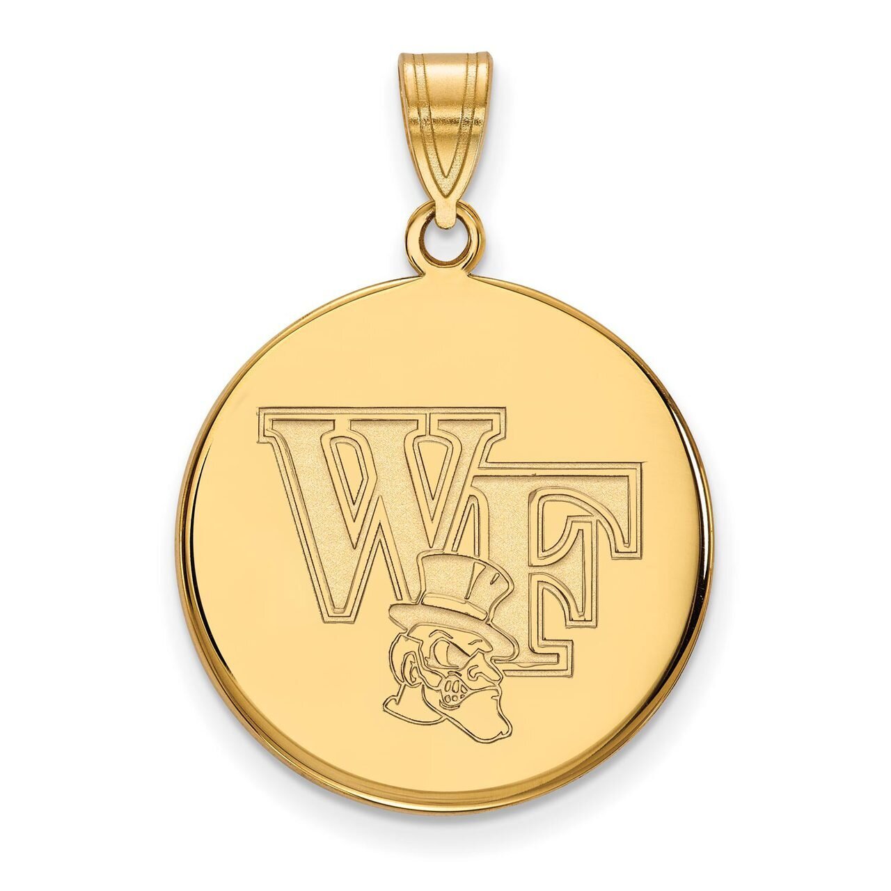 Wake Forest University Large Disc Pendant 10k Yellow Gold 1Y068WFU, MPN: 1Y068WFU, 886774822006