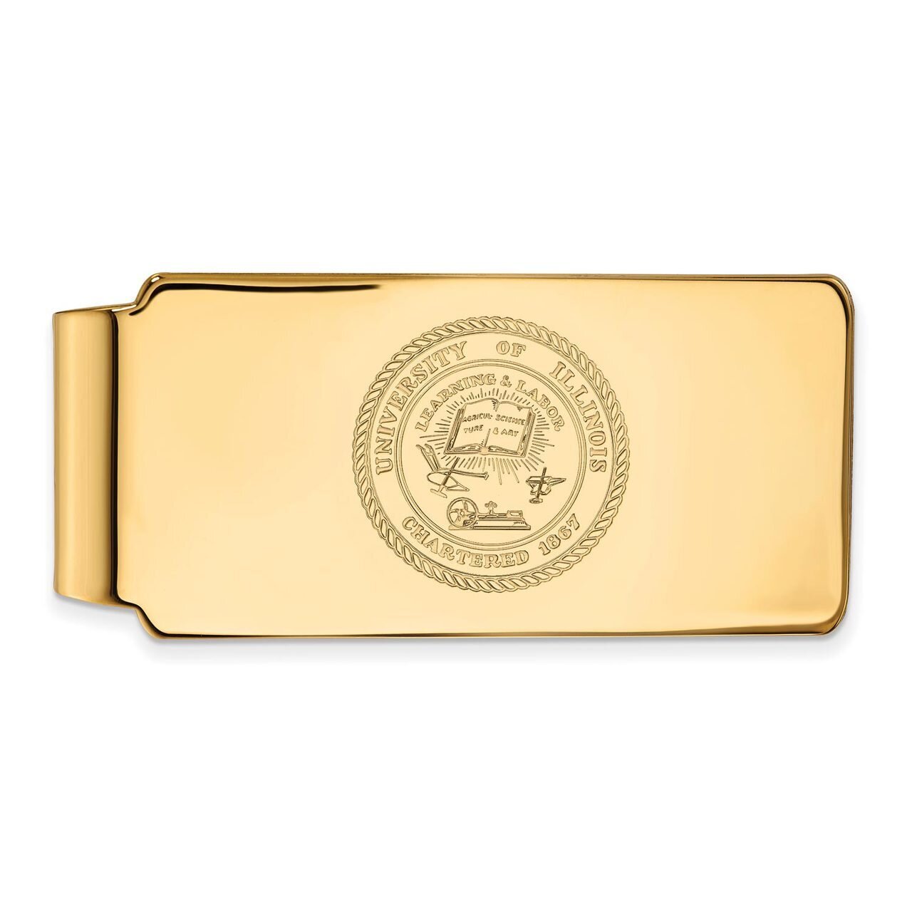 University of Illinois Crest Money Clip 10k Yellow Gold 1Y070UIL, MPN: 1Y070UIL, 886774822242