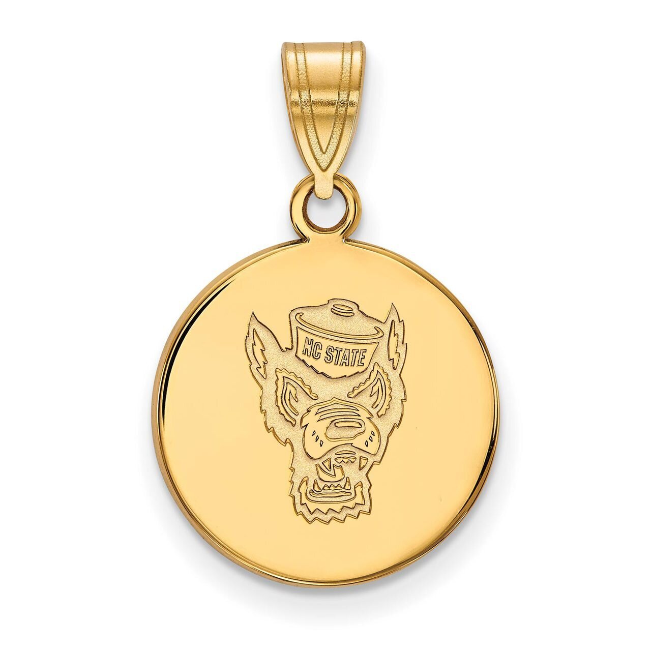 North Carolina State University Medium Disc Pendant 10k Yellow Gold 1Y071NCS, MPN: 1Y071NCS, 886774…
