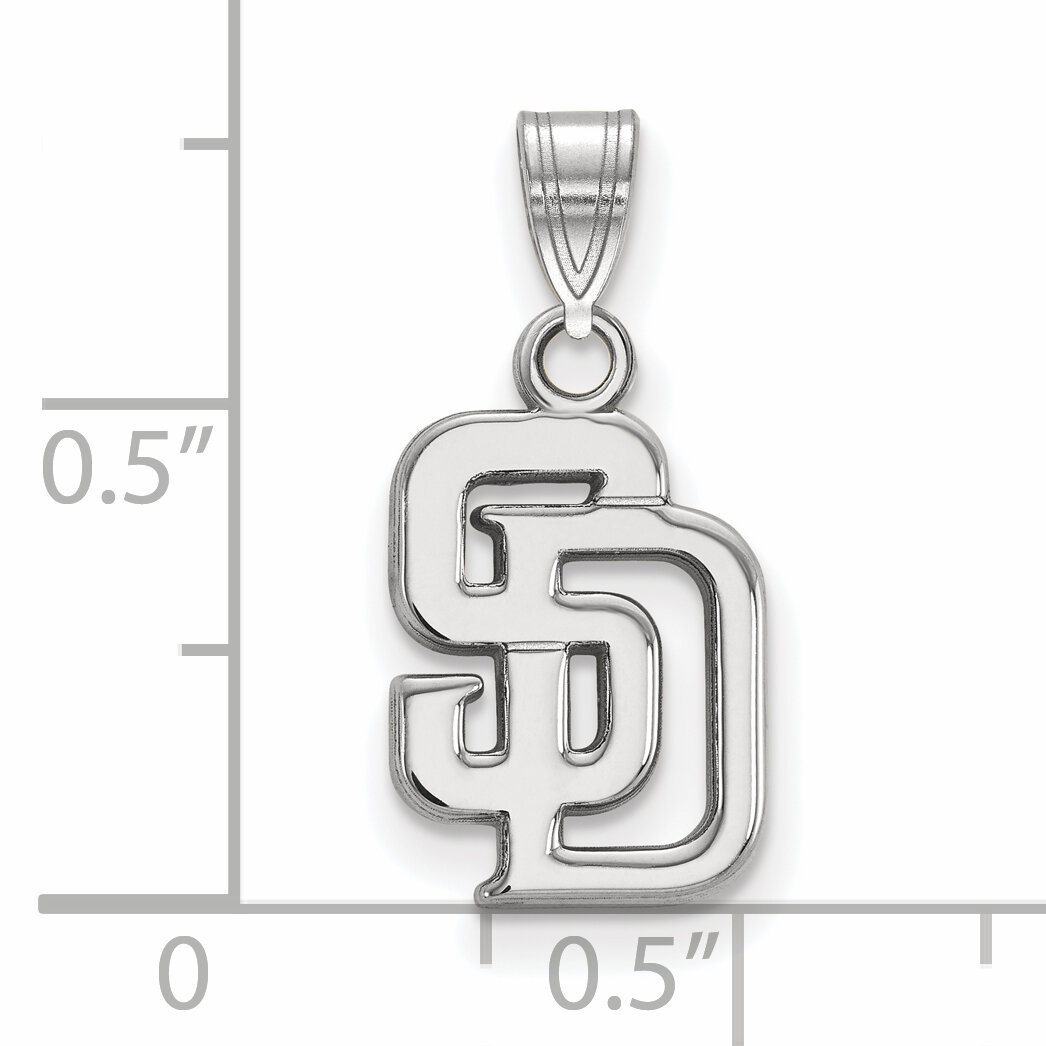 San Diego Padres Small Pendant 14k White Gold 4W002PAD