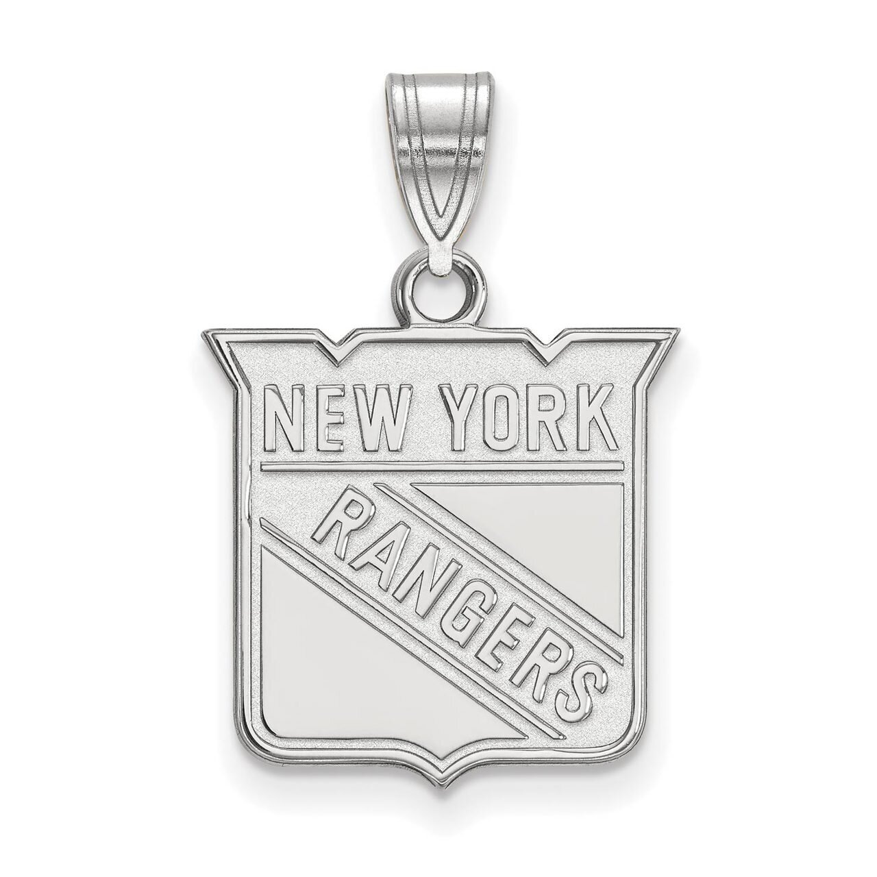 New York Rangers Medium Pendant 14k White Gold 4W003RNG