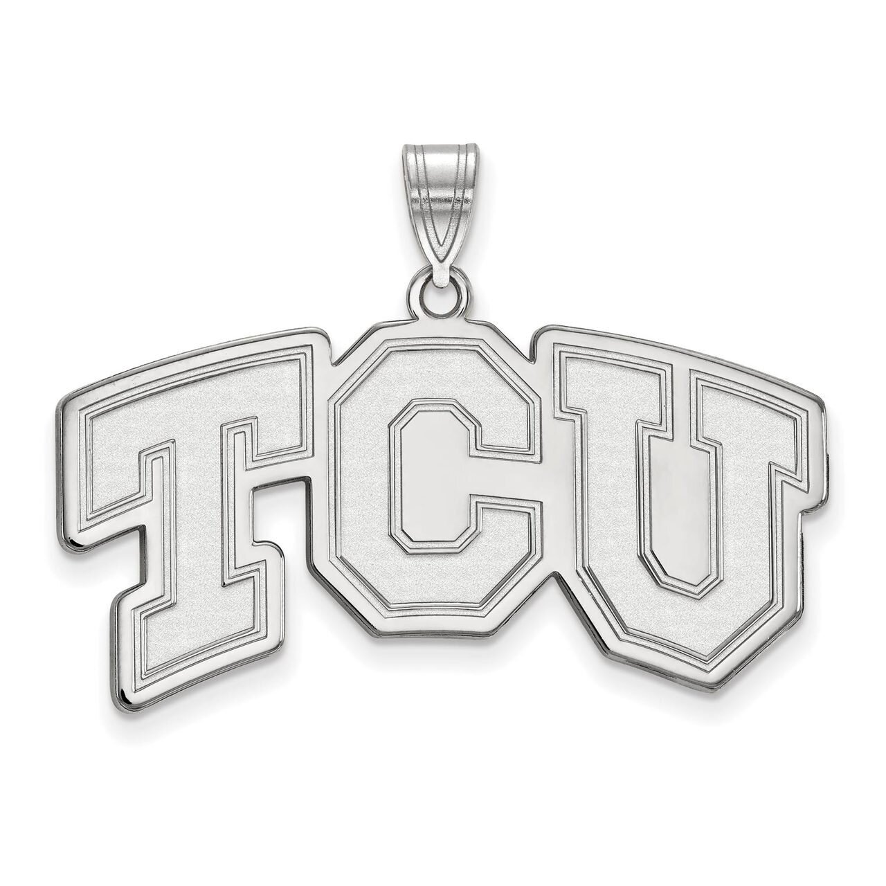 Texas Christian University Large Pendant 14k White Gold 4W004TCU, MPN: 4W004TCU, 886774831107