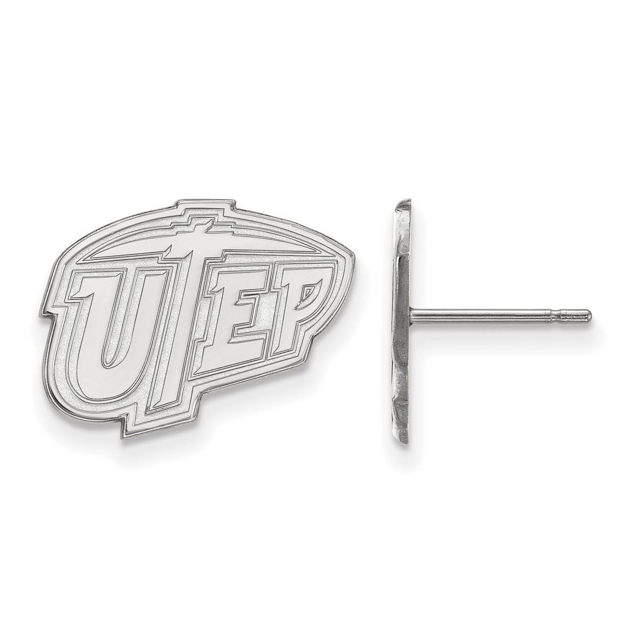 The University of Texas at El Paso Small Post Earring 14k White Gold 4W004UTE