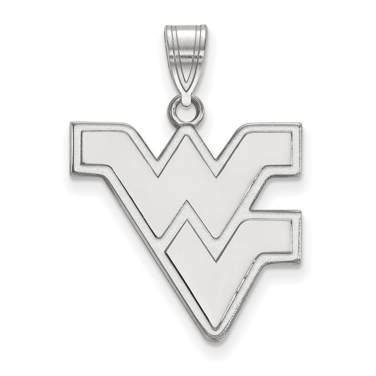 West Virginia University Large Pendant 14k White Gold 4W004WVU, MPN: 4W004WVU, 886774831862