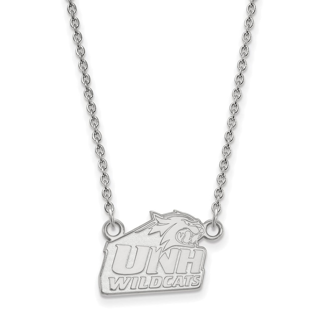 University of New Hampshire Small Pendant with Chain Necklace 14k White Gold 4W005UNH-18, MPN: 4W00…