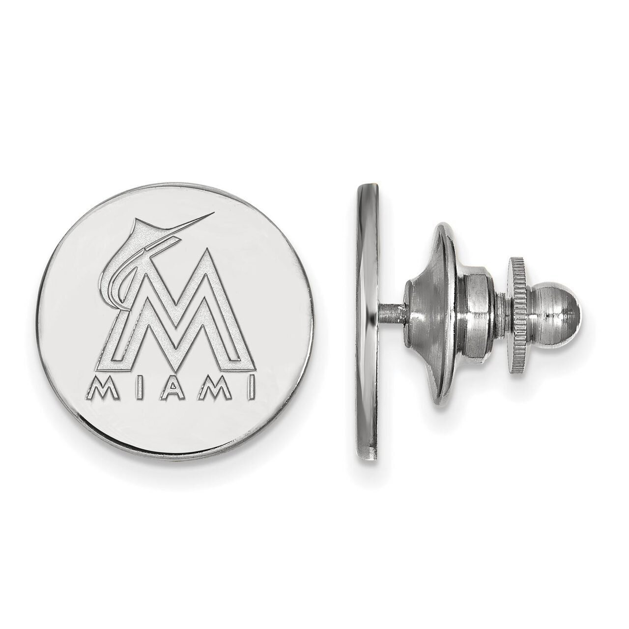 Miami Marlins Lapel Pin 14k White Gold 4W006MIN, MPN: 4W006MIN, 886774833293