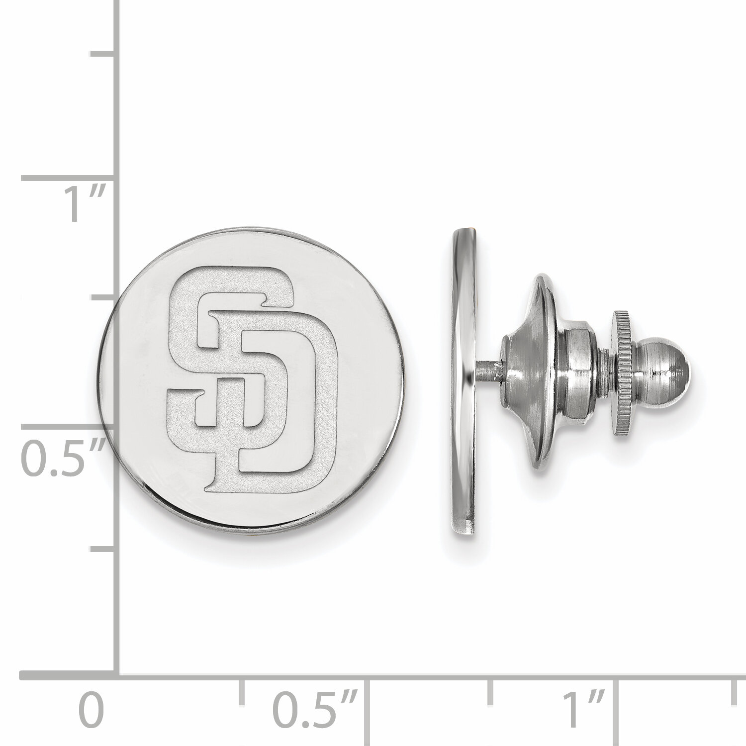 San Diego Padres Lapel Pin 14k White Gold 4W006PAD, MPN: 4W006PAD, 886774833347