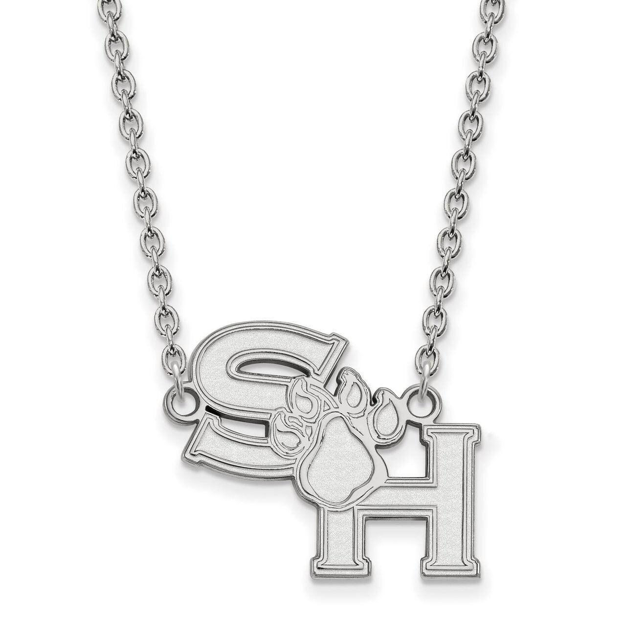 Sam Houston State University Large Pendant with Chain Necklace 14k White Gold 4W006SHS-18, MPN: 4W0…