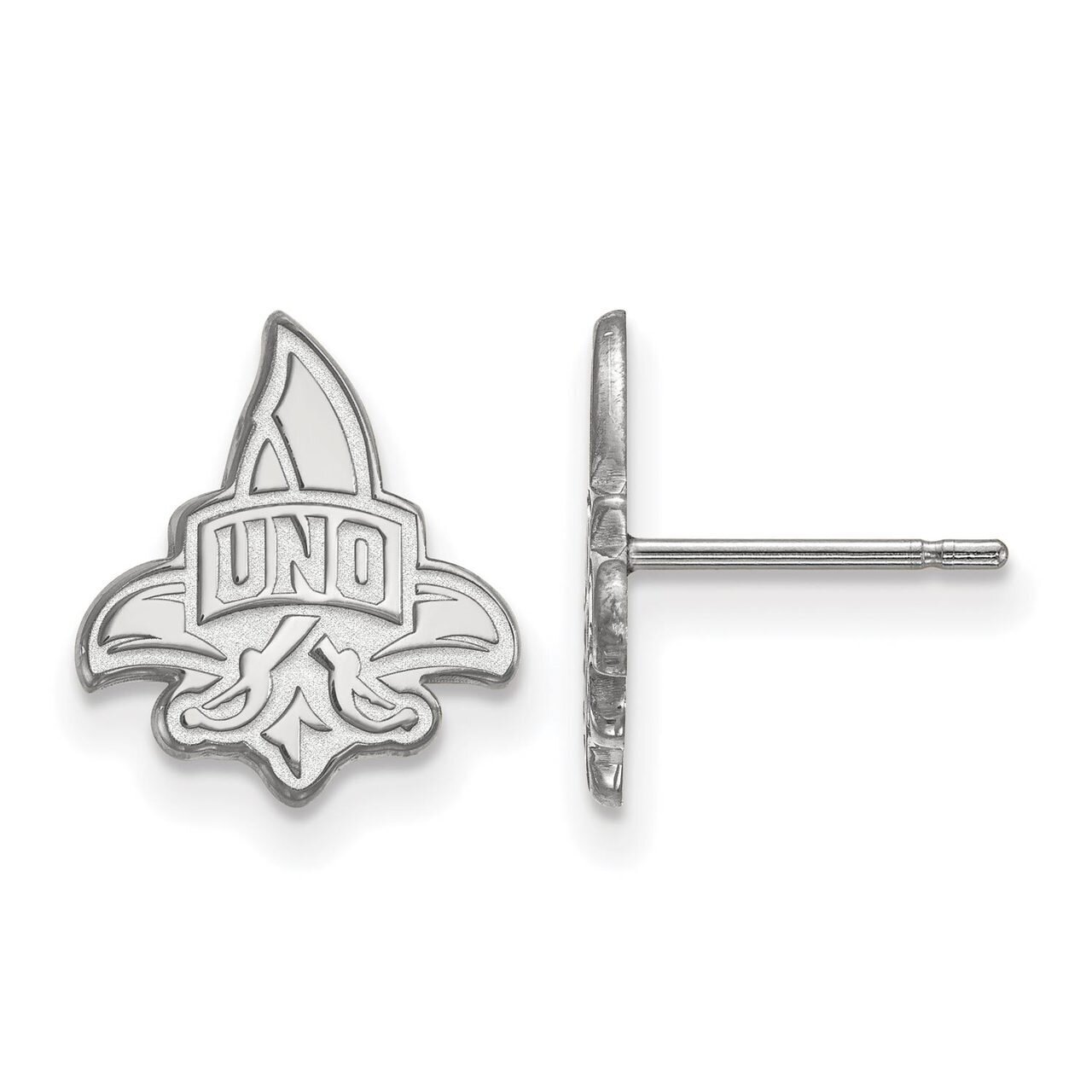 University of New Orleans Small Post Earring 14k White Gold 4W006UNO, MPN: 4W006UNO, 886774833569