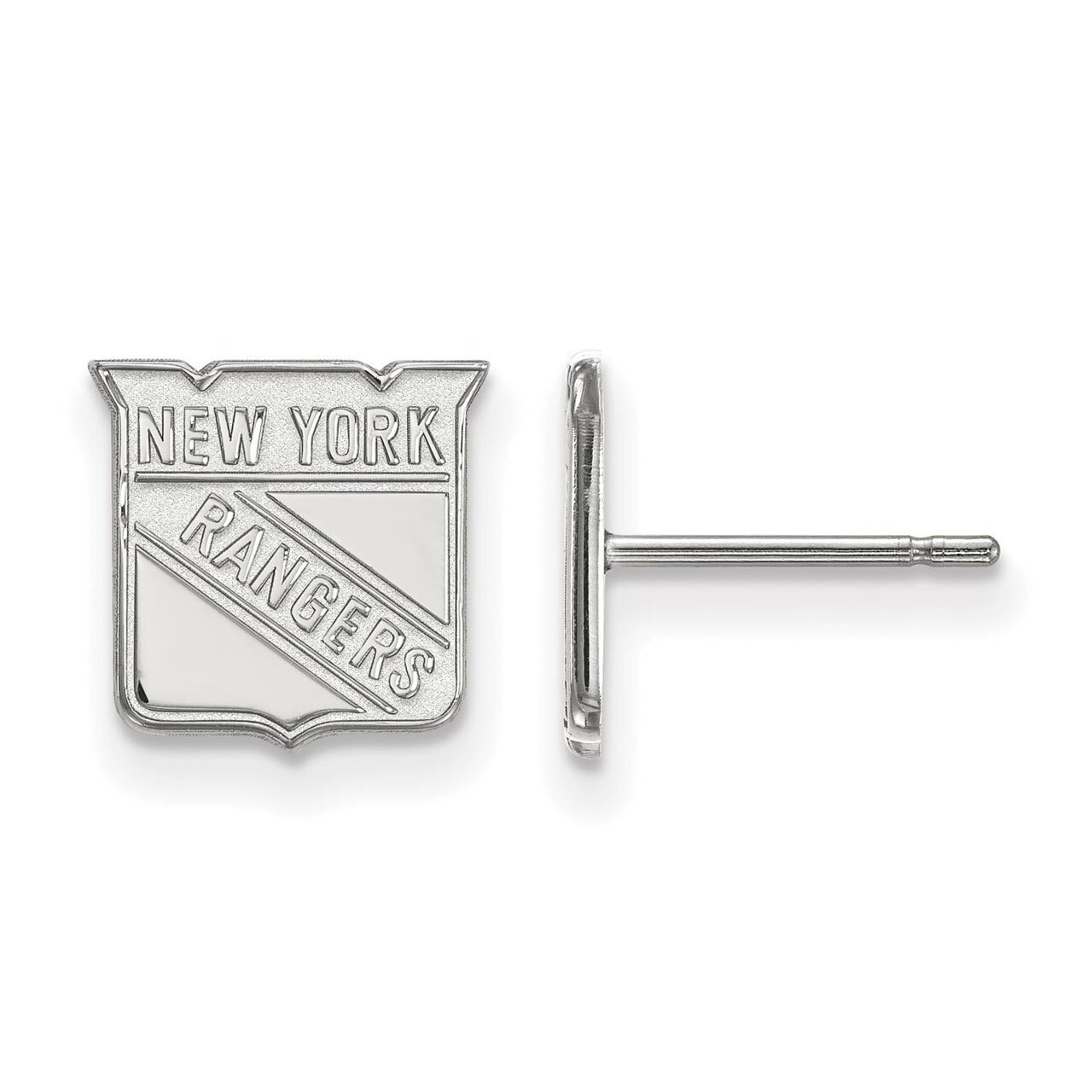 New York Rangers x-Small Post Earring 14k White Gold 4W007RNG