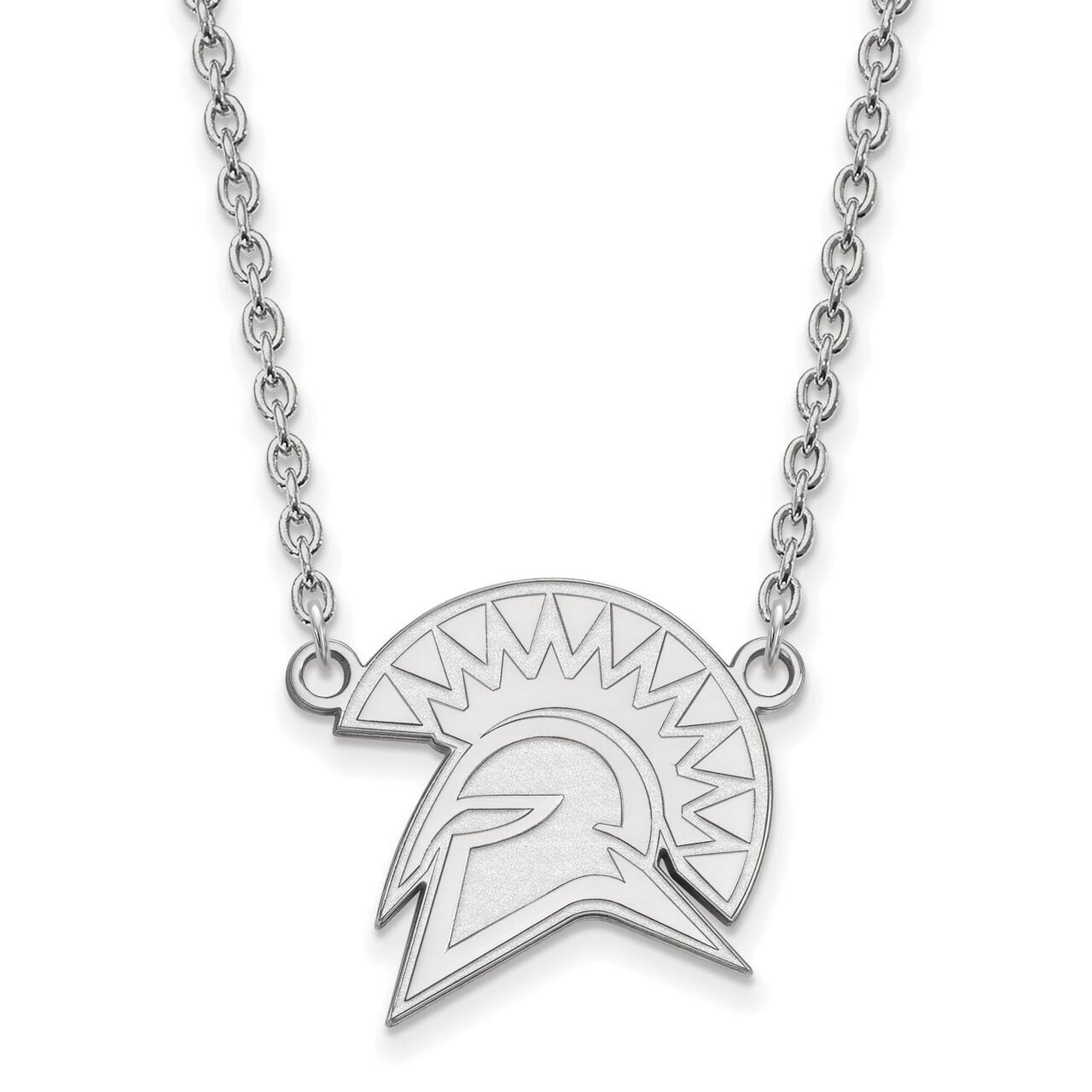 San Jose State University Large Pendant with Chain Necklace 14k White Gold 4W007SJS-18, MPN: 4W007S…
