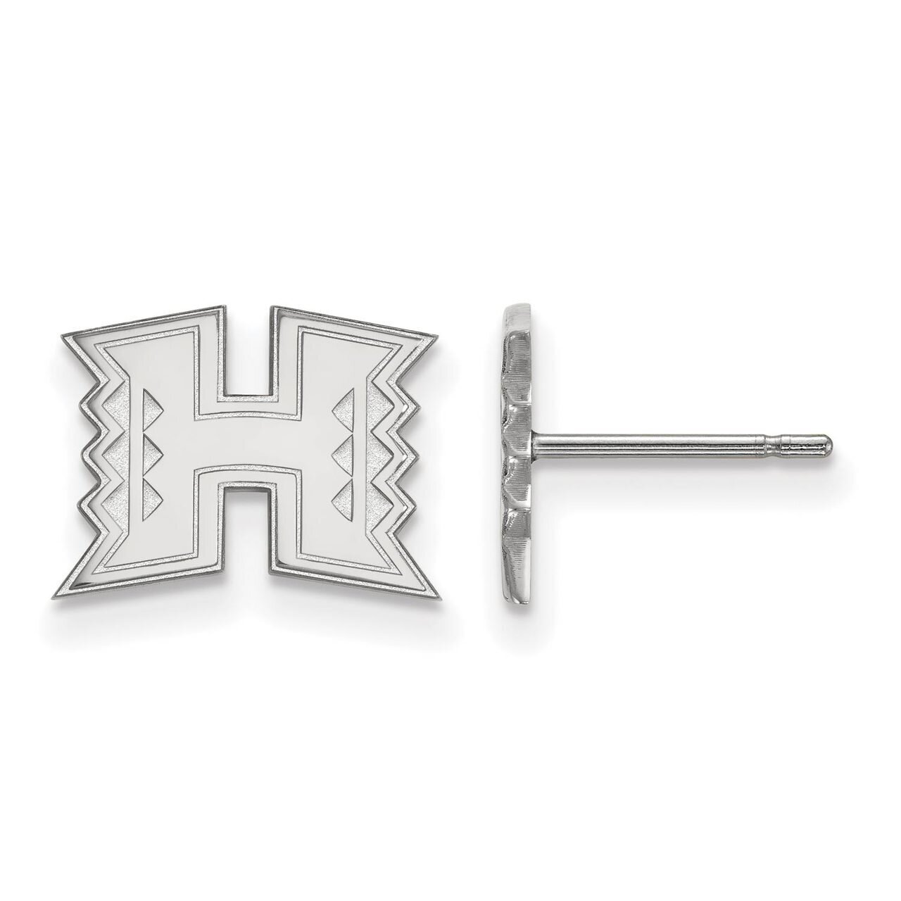 The University of Hawaii x-Small Post Earring 14k White Gold 4W007UHI