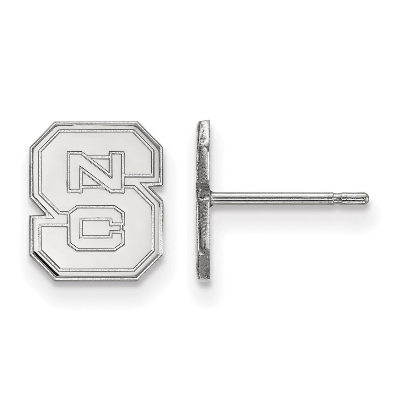 North Carolina State University x-Small Post Earring 14k White Gold 4W008NCS, MPN: 4W008NCS, 886774…