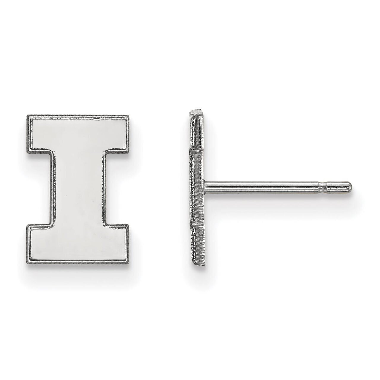 University of Illinois x-Small Post Earring 14k White Gold 4W008UIL