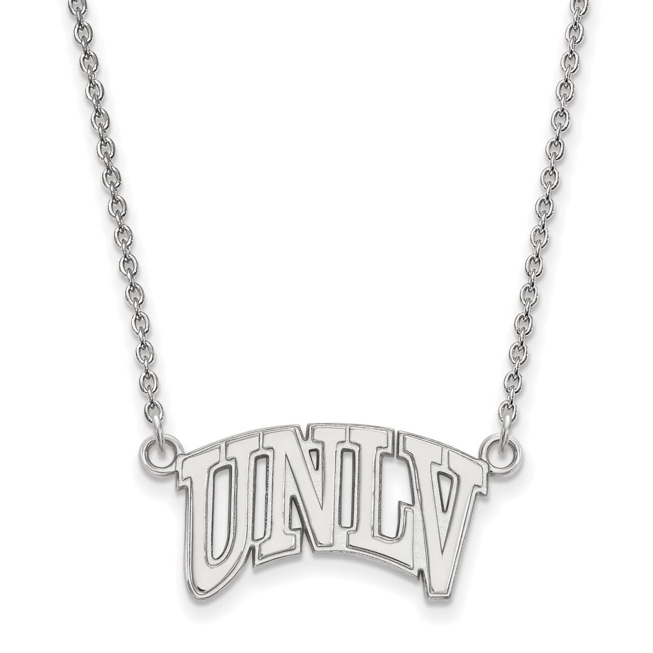 University of Nevada Las Vegas Small Pendant with Chain Necklace 14k White Gold 4W008UNL-18, MPN: 4…