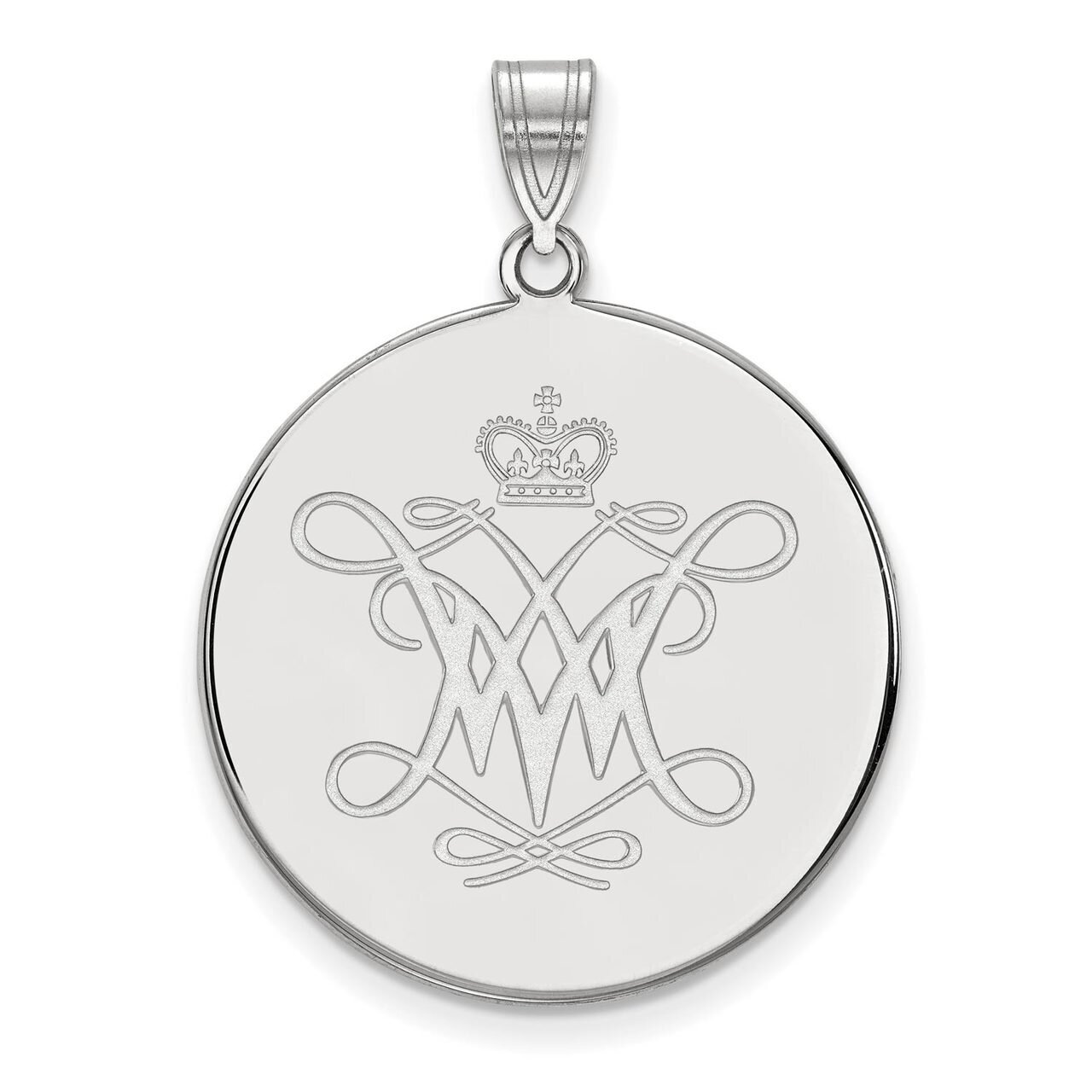 William And Mary x-Large Disc Pendant 14k White Gold 4W008WMA, MPN: 4W008WMA, 886774836201