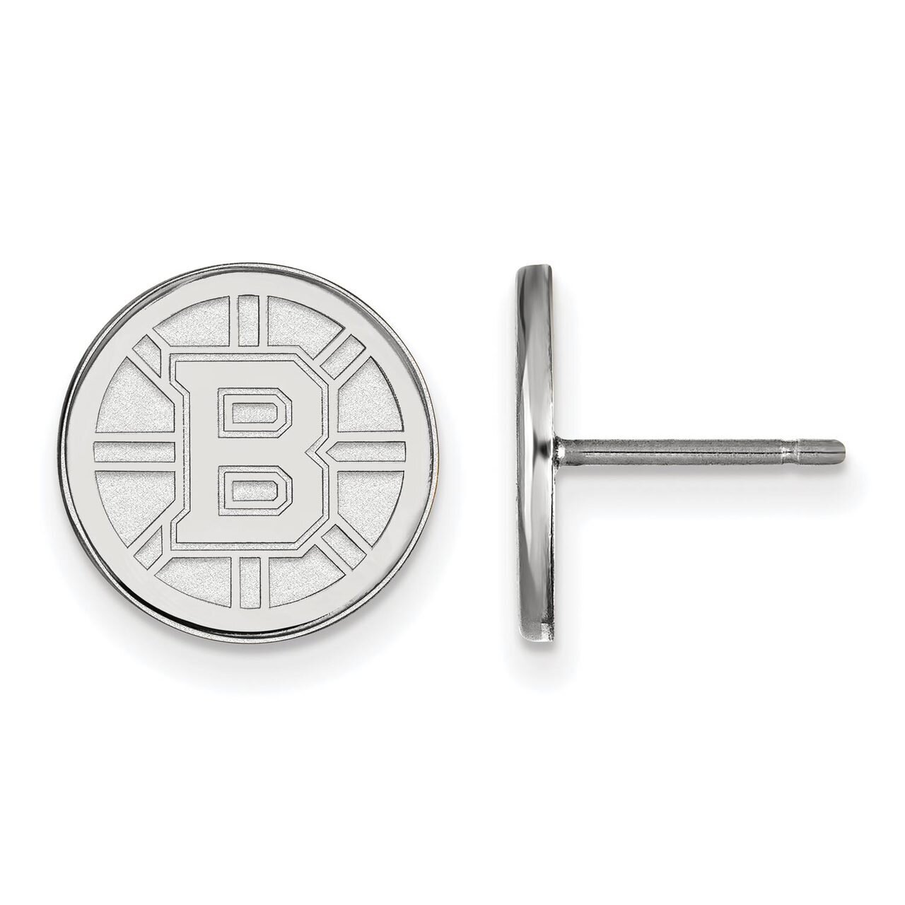 Boston Bruins Small Post Earring 14k White Gold 4W009BRI, MPN: 4W009BRI, 886774836362