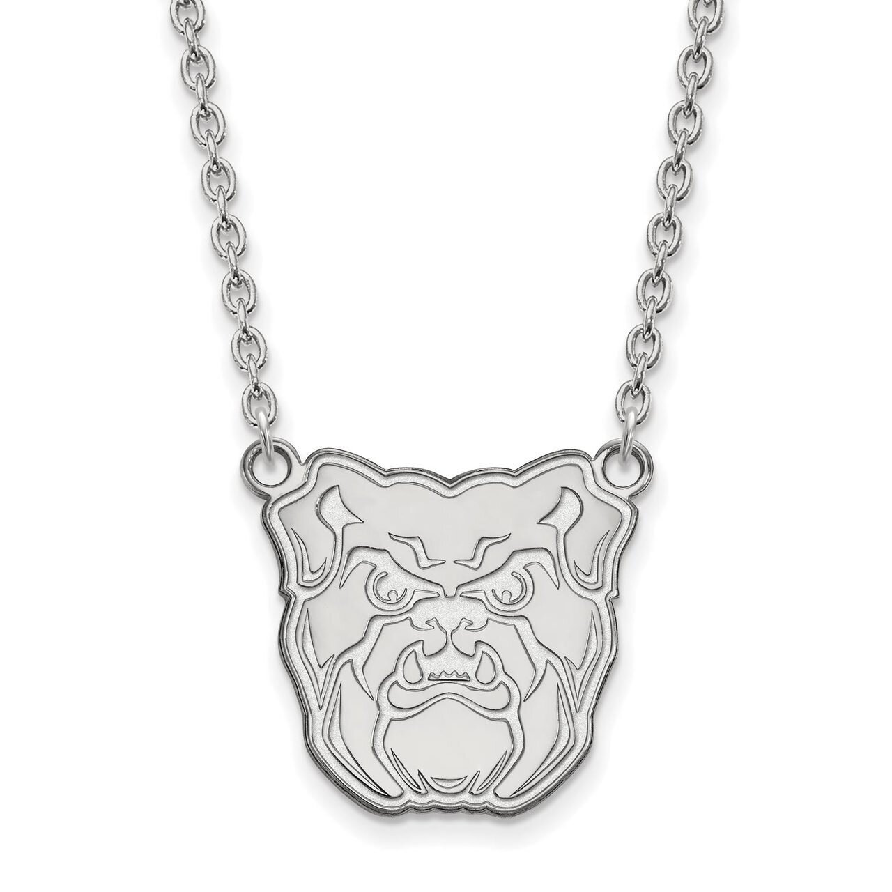 Butler University Large Pendant with Chain Necklace 14k White Gold 4W009BUT-18