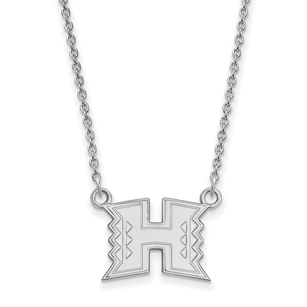 The University of Hawaii Small Pendant with Chain Necklace 14k White Gold 4W009UHI-18, MPN: 4W009UH…