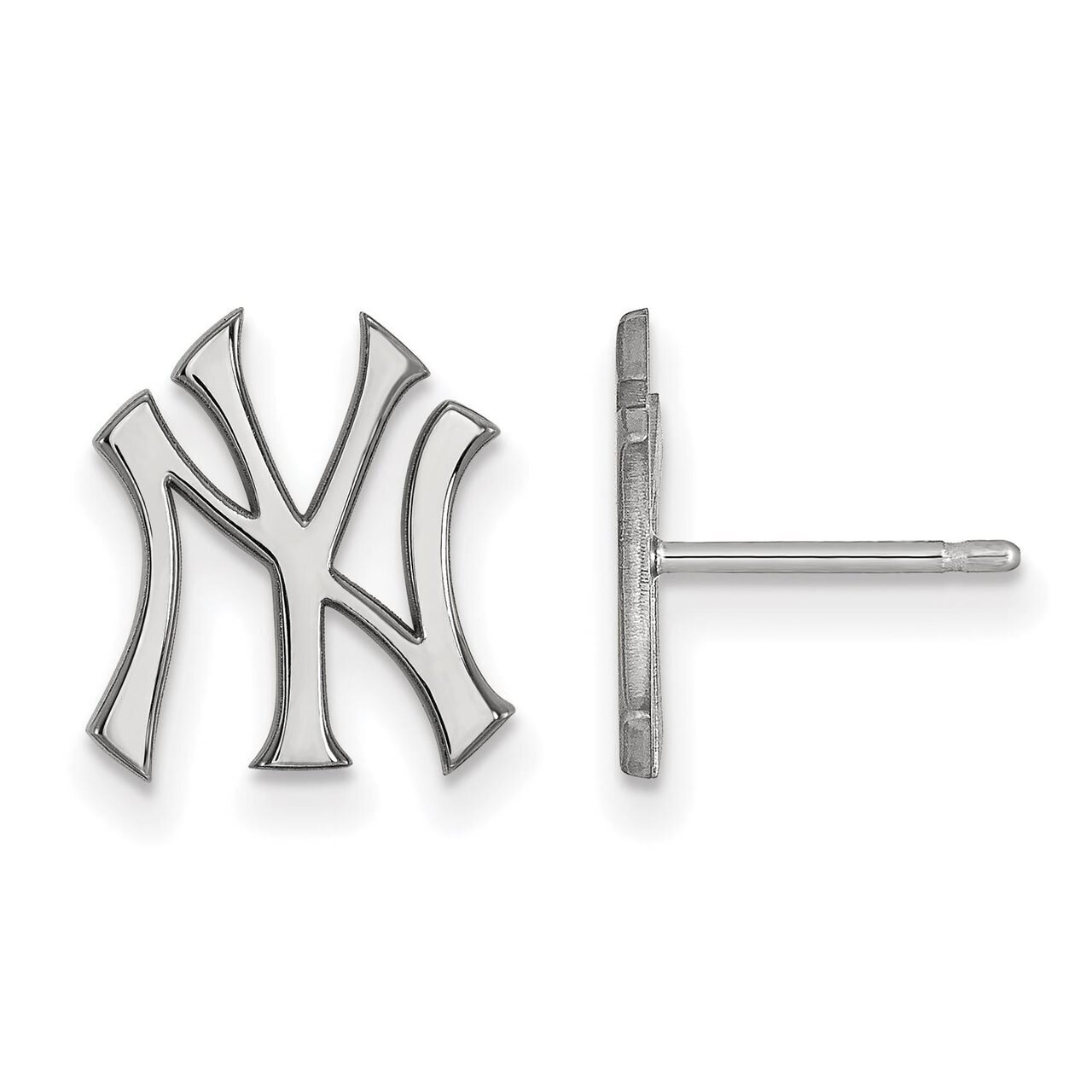 New York Yankees Small Post Earring 14k White Gold 4W009YAN
