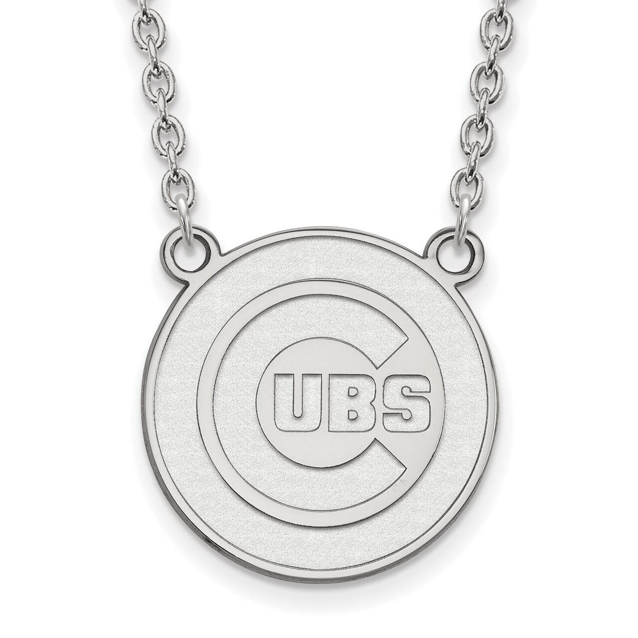 Chicago Cubs Large Pendant with Chain Necklace 14k White Gold 4W010CUB-18, MPN: 4W010CUB-18, 886774…
