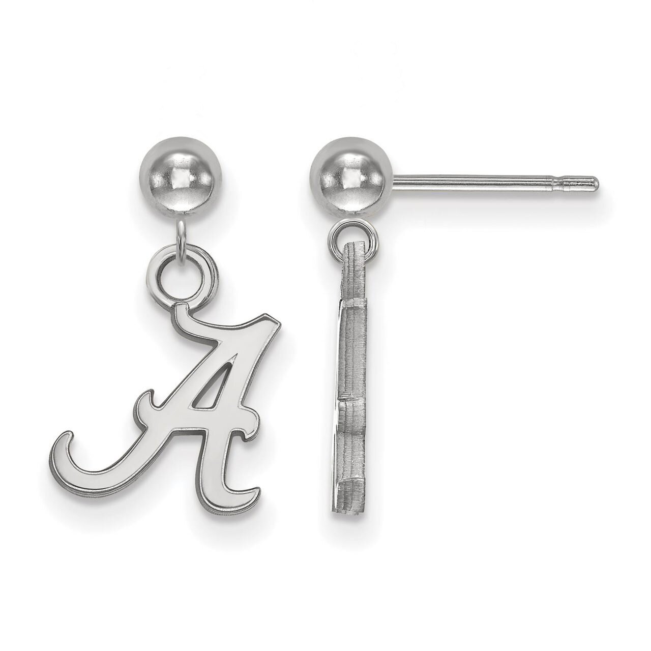 University of Alabama Earring Dangle Ball 14k White Gold 4W010UAL, MPN: 4W010UAL, 886774838113