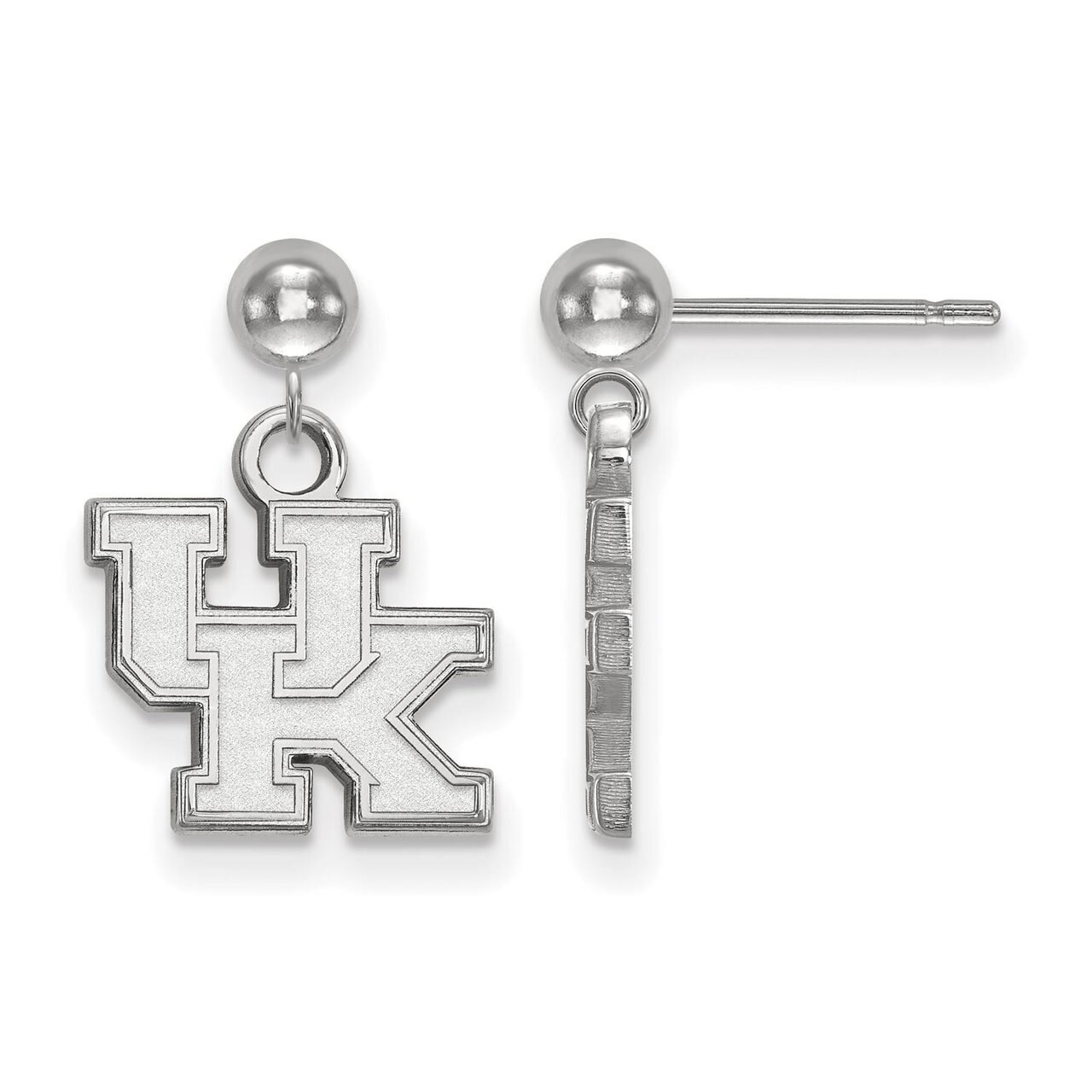 University of Kentucky Earring Dangle Ball 14k White Gold 4W010UK