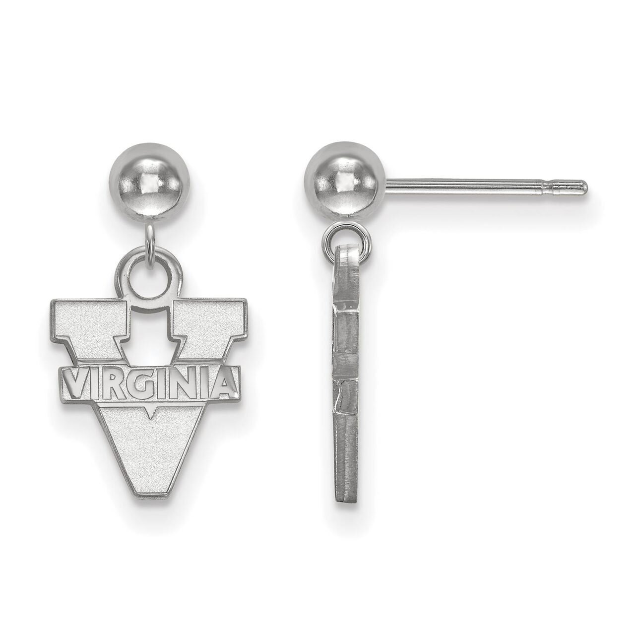 University of Virginia Earring Dangle Ball 14k White Gold 4W010UVA, MPN: 4W010UVA, 886774838328