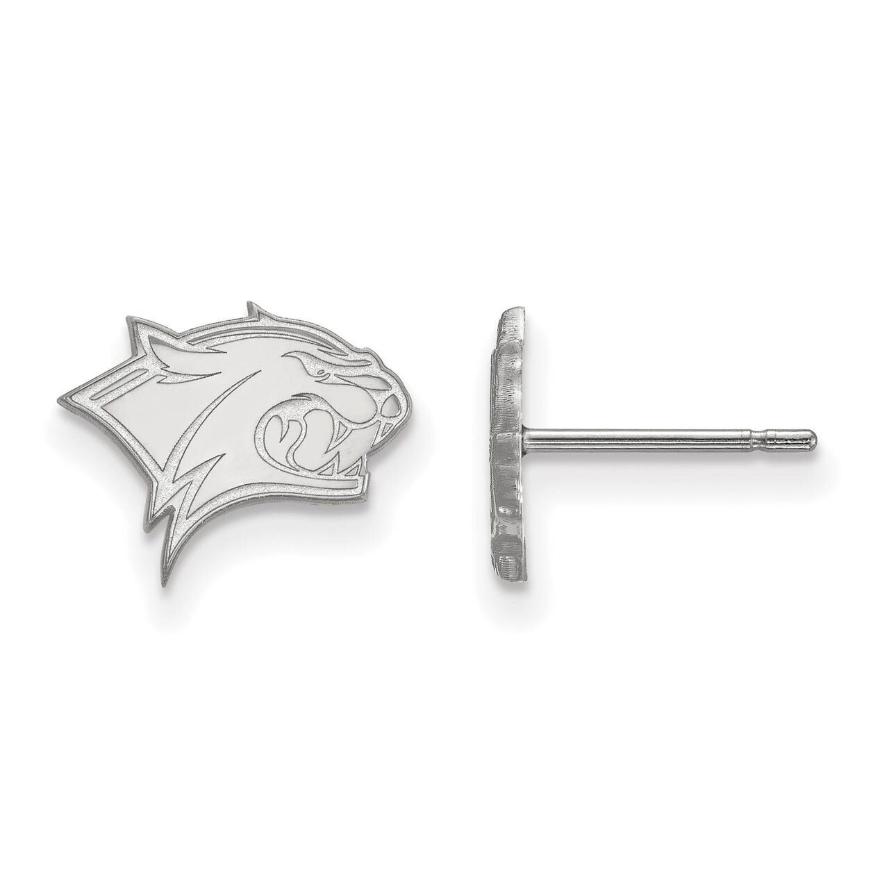University of New Hampshire x-Small Post Earring 14k White Gold 4W011UNH