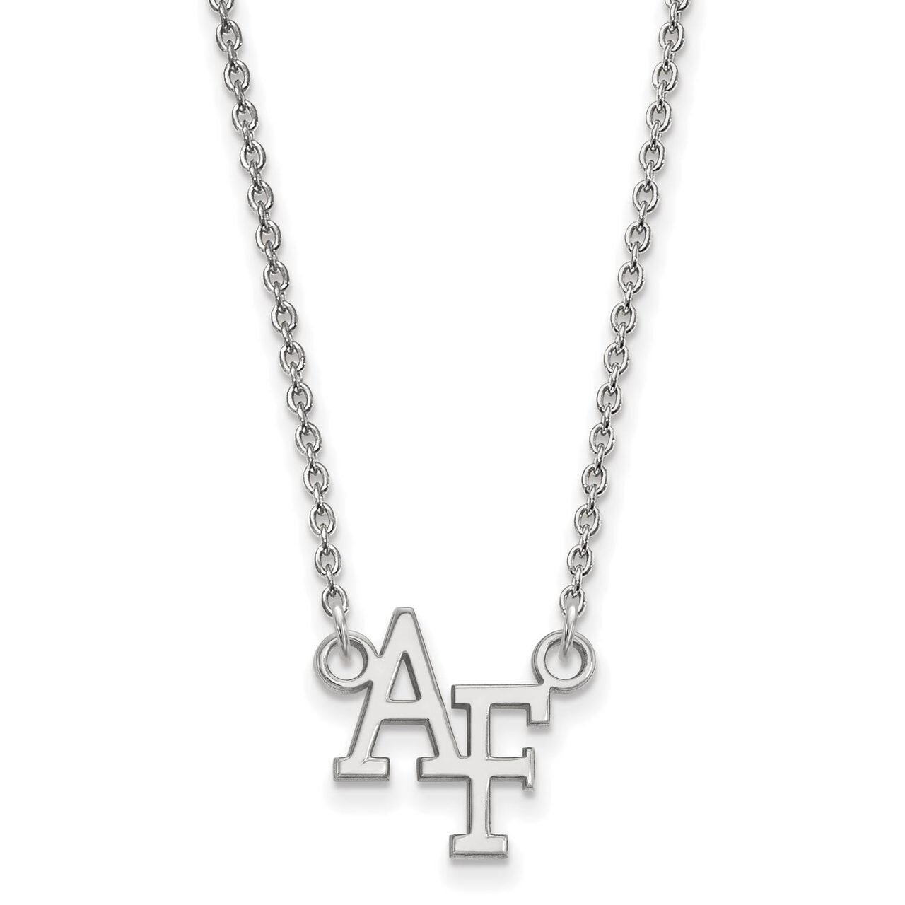 United States Air Force Academy Small Pendant with Chain Necklace 14k White Gold 4W011USA-18, MPN: …