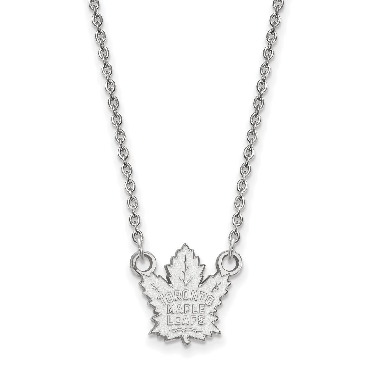 Toronto Maple Leafs Small Pendant with Chain Necklace 14k White Gold 4W012MLE-18, MPN: 4W012MLE-18,…
