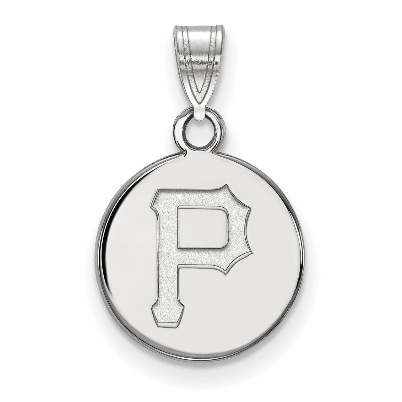 Pittsburgh Pirates Small Disc Pendant 14k White Gold 4W012PIR, MPN: 4W012PIR, 886774839363