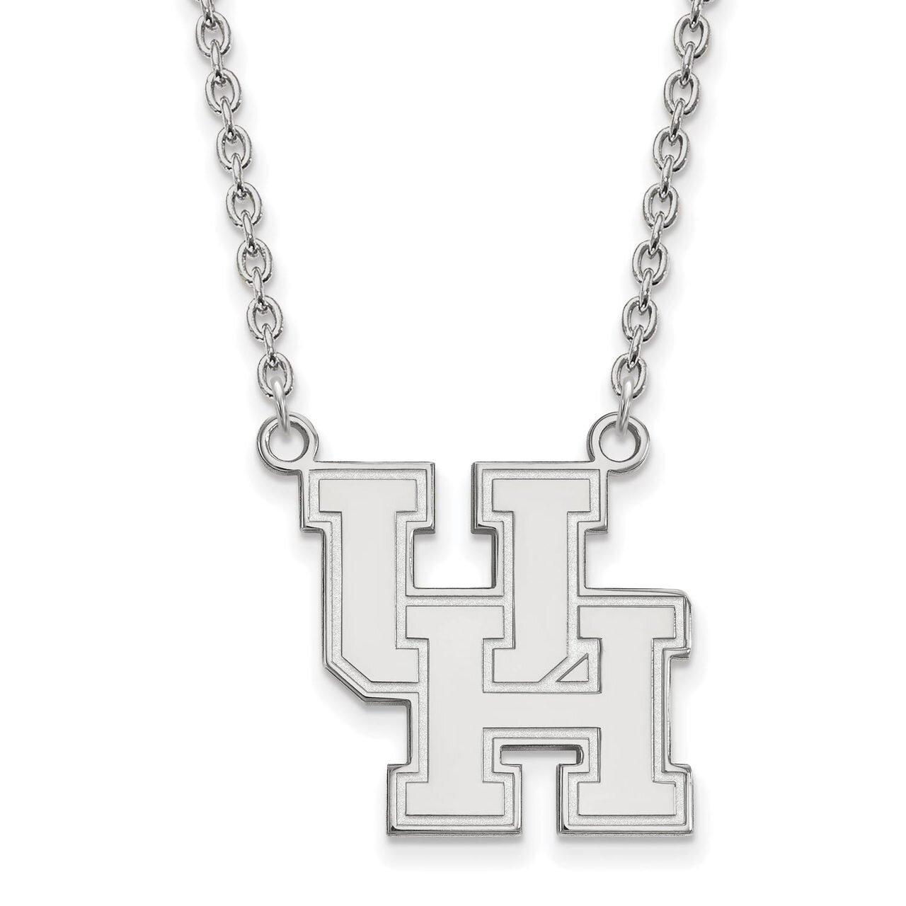 University of Houston Large Pendant with Chain Necklace 14k White Gold 4W012UHO-18, MPN: 4W012UHO-1…