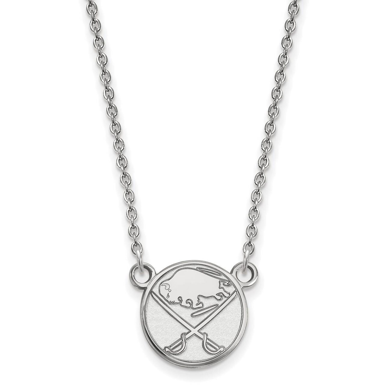 Buffalo Sabres Small Pendant with Chain Necklace 14k White Gold 4W013SAB-18, MPN: 4W013SAB-18, 8867…