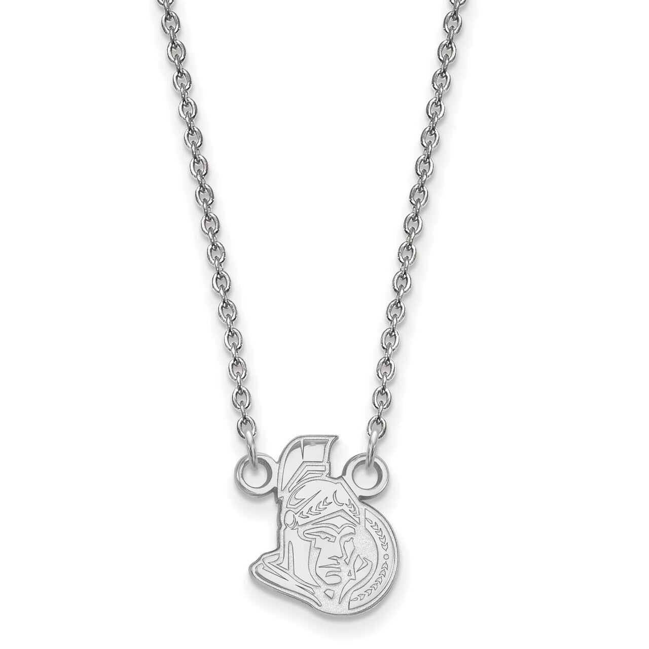 Ottawa Senators Small Pendant with Chain Necklace 14k White Gold 4W013SEN-18, MPN: 4W013SEN-18, 886…