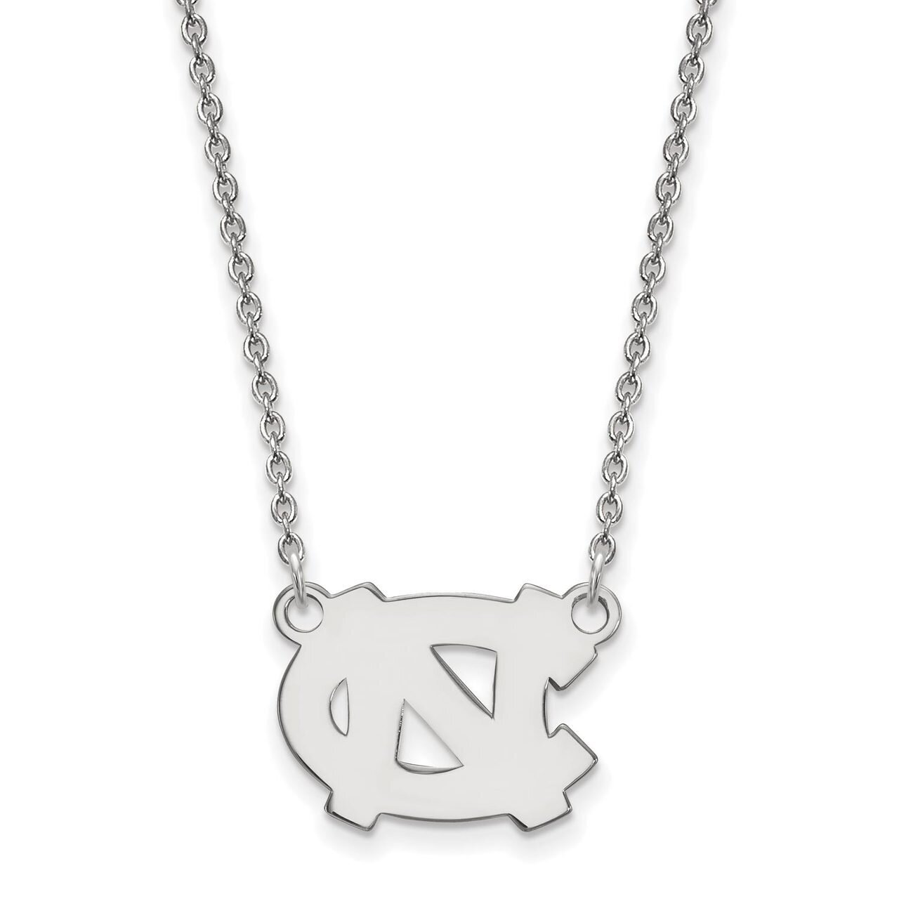 University of North Carolina Small Pendant with Chain Necklace 14k White Gold 4W014UNC-18, MPN: 4W0…