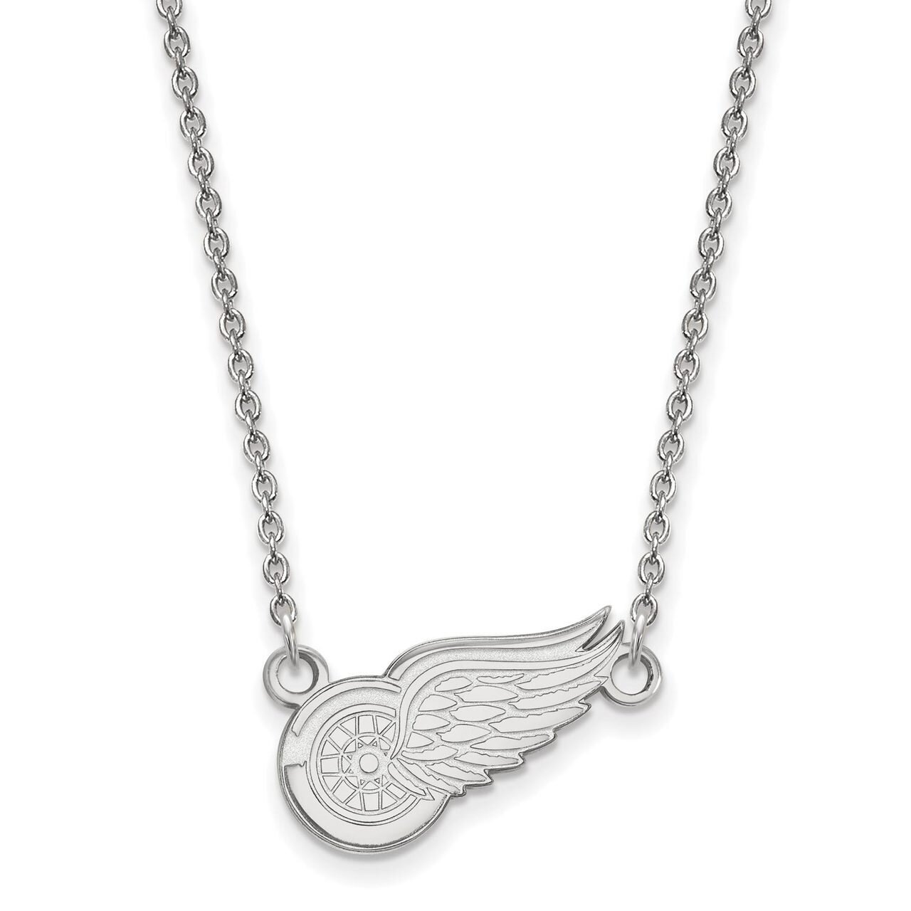 Detroit Red Wings Small Pendant with Chain Necklace 14k White Gold 4W015RWI-18, MPN: 4W015RWI-18, 8…