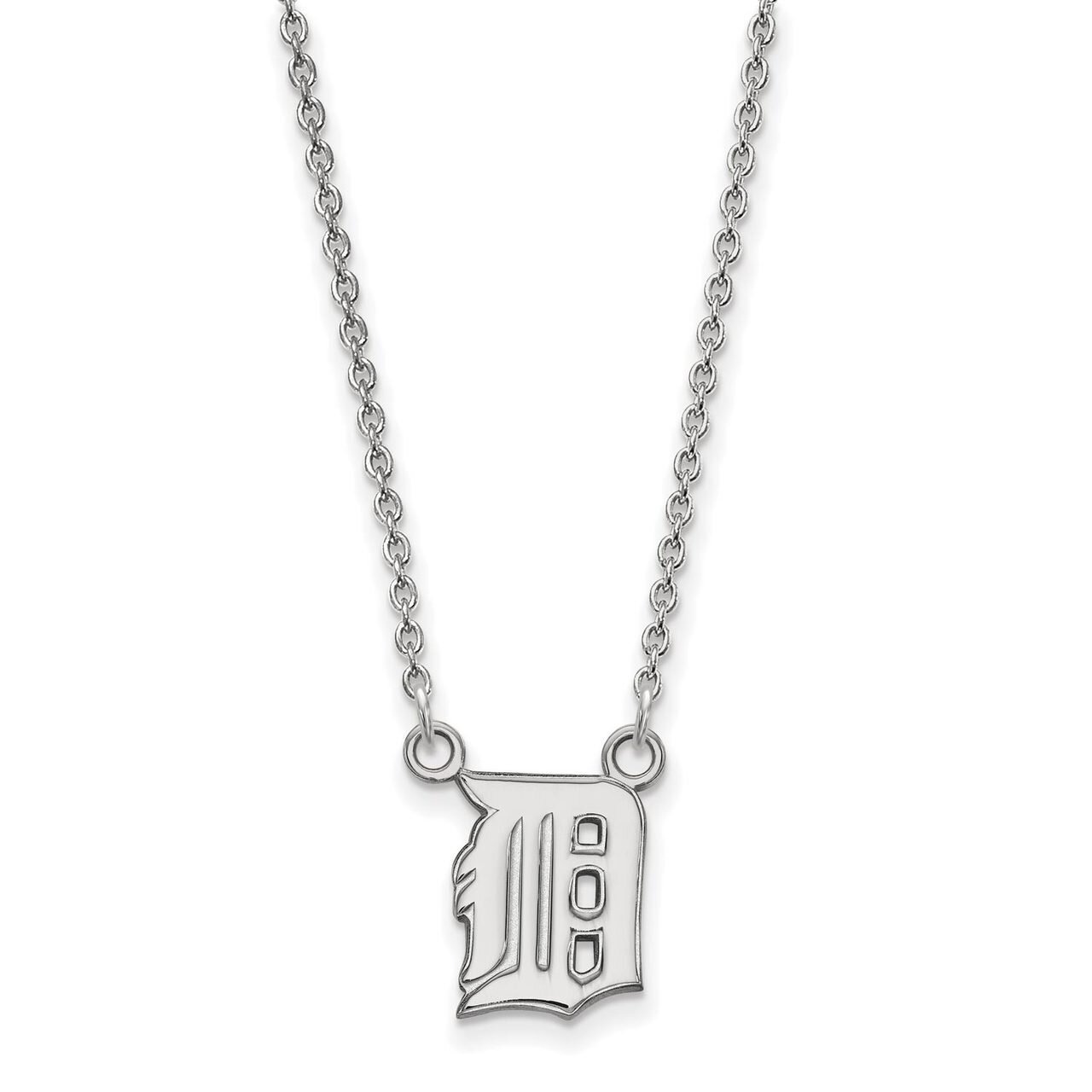 Detroit Tigers Small Pendant with Chain Necklace 14k White Gold 4W015TIG-18, MPN: 4W015TIG-18, 8867…